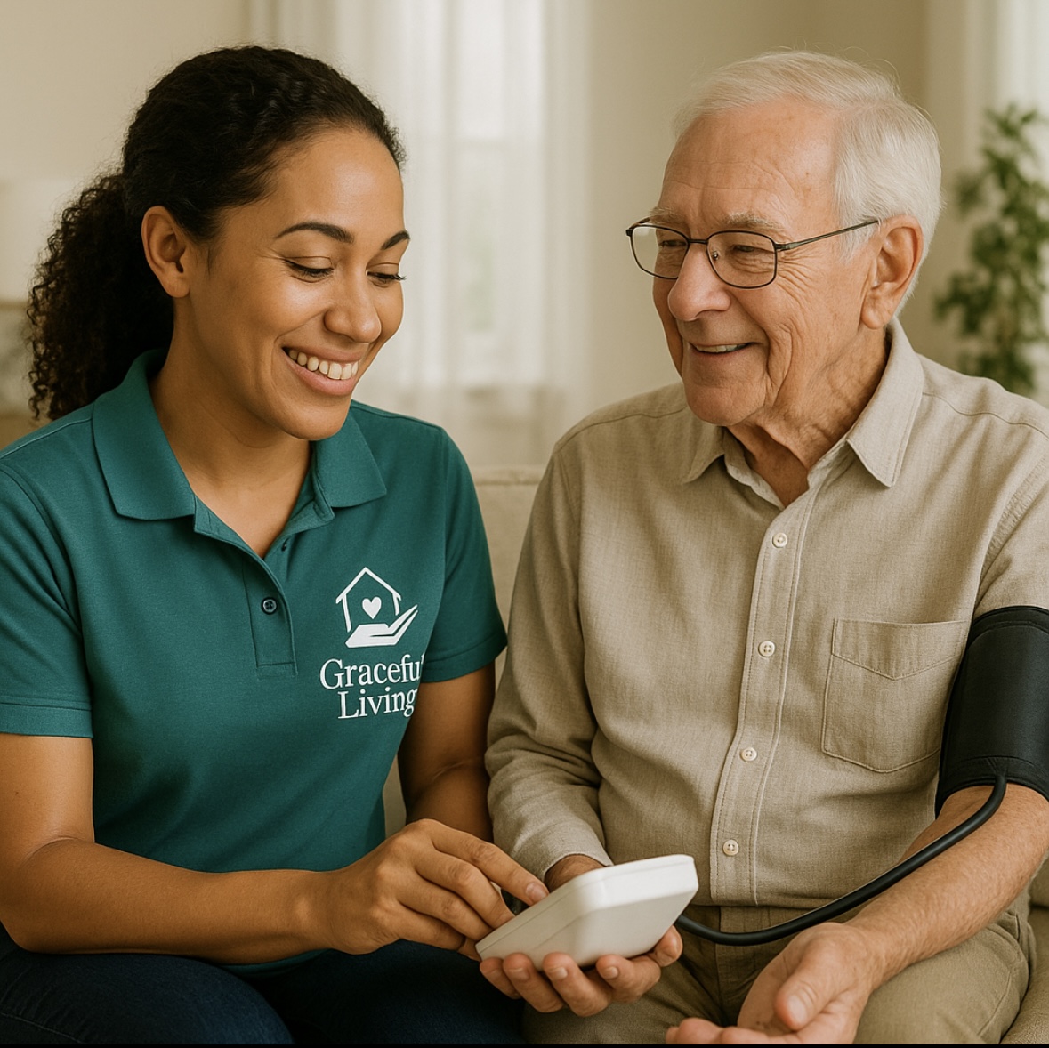 Staff Talking and Caring